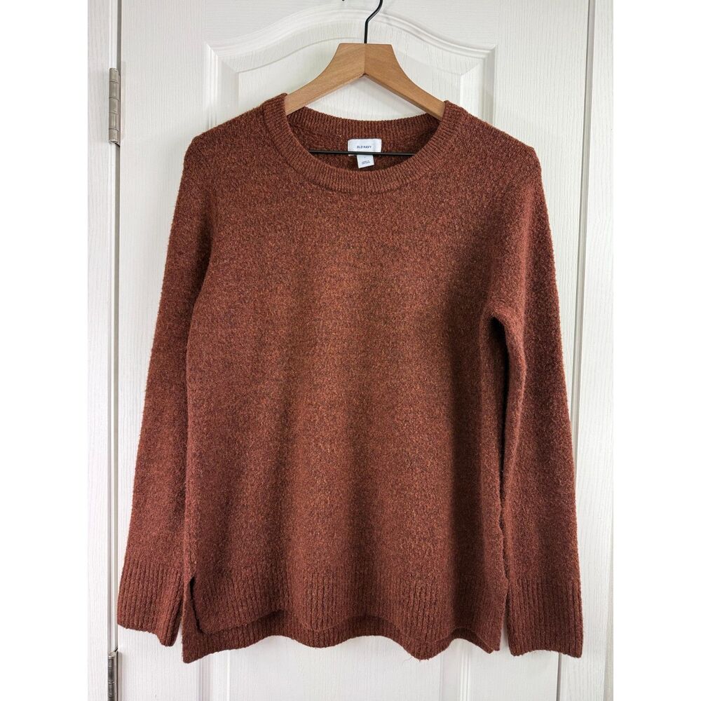 Old Navy Women’s Large Rust Brown Cozy Knit Crew Neck Sweater Pullover